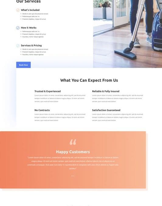 Cleaning Company Landing Page