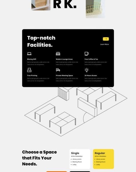 Coworking Space Landing Page